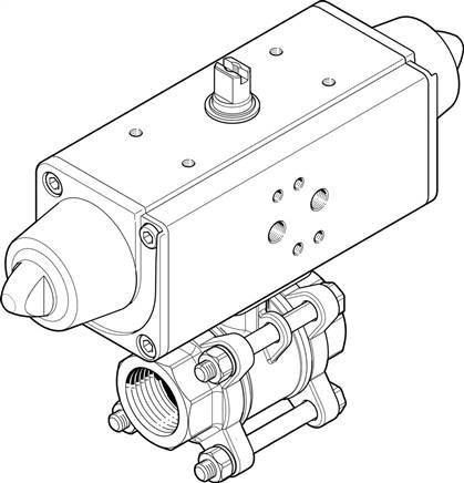 FESTO VZBA-11/2"-GG-63-T-22-F0507-V4V4T-PS53-R-90-4-C (1758075) Kugelhahn-Antriebseinh
