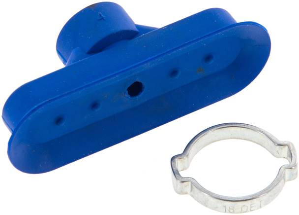 Ovalsauger, 60 x 20mm, Hub 3mm, Polyurethan (65A, blau)