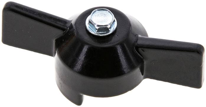 Kombigriff-schwarz, Größe 4, Knebel (Aluminium lackiert)