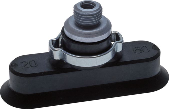 Ovalsauger, 45 x 15mm, Hub 3mm, NBR (60A, grau)