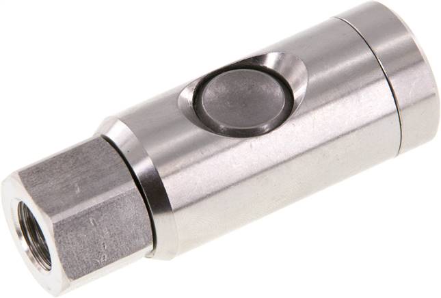 Sicherheits-Druckknopfkupplung (NW7,2), G 1/4" IG, Edelstahl