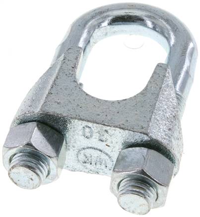 Drahtseilklemme f. 30,0mm Seil, M 16, B=48, Stahl verzinkt