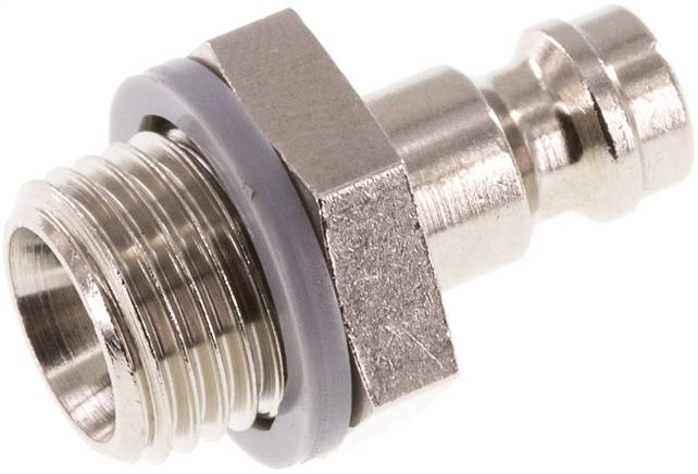 Kupplungsstecker (NW5) G 1/4"(AG), Messing vernickelt