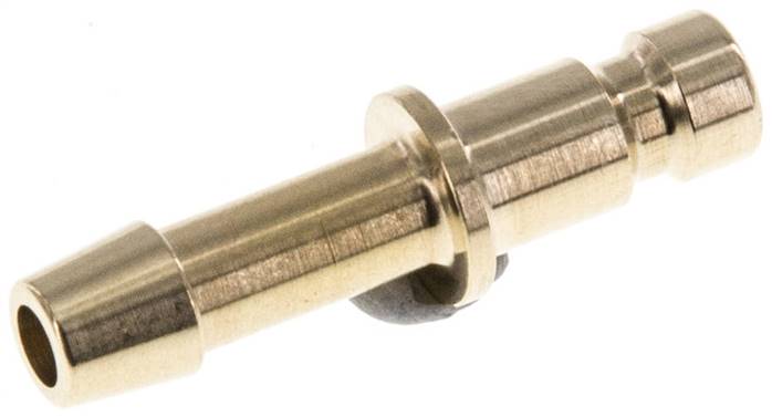 Kupplungsstecker (NW2,7) 4mm Schlauch, Messing