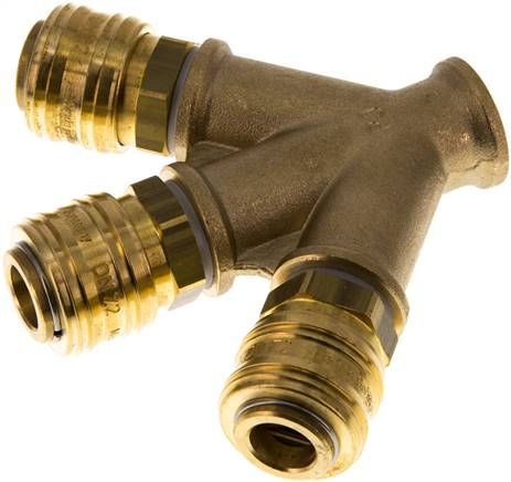 3-fach-Luftweiche mit Schnellkupplungen, G 3/8" (IG)