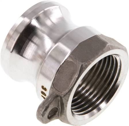 Kamlock-Stecker (A) Rp 3/4"(IG), Edelstahl (1.4408)