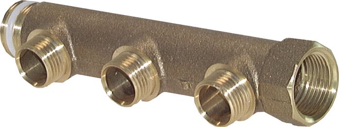 Verteilerrohr G 3/4"(IG/AG), Abgang 2 x G 1/2" (AG)
