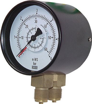 Differenzdruck-Manometer senkrecht, 100mm, 0 - 4 bar