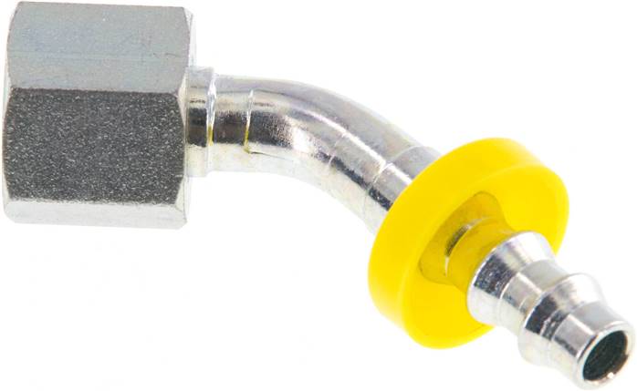 45°-Steckanschluss G 1/4" Ü-Mutter, 6,4mm GSP-Schlauch