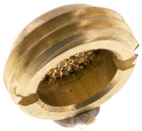 flacher Schalldämpfer G 1/4", Sinterbronze, zum Versenken