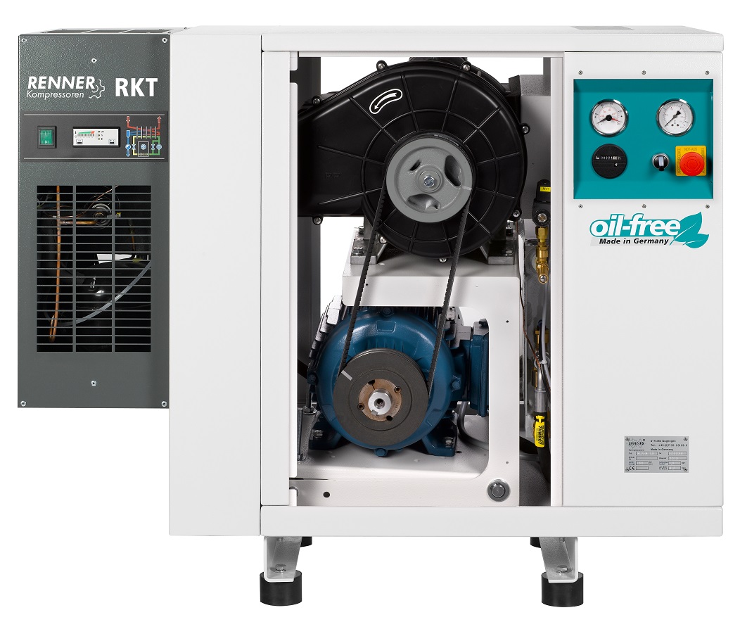 RENNER-Scrollkompressor SuperSilent SLK-NEO 7,5 S 10 bar mit Kältetrockner-Ölfrei