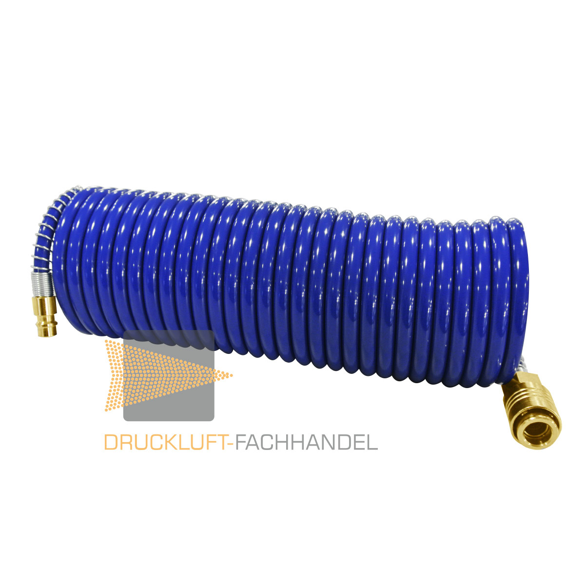Spiralschlauch Länge 5 m 8x6 mit Kupplung und Stecknippel NW 7,2