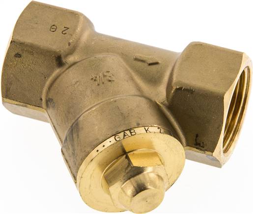 Schrägsitz-Rückschlagventil, Rp 3/4", PN 10 / Standard, Messing