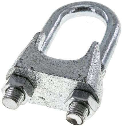 Drahtseilklemme f. 50,0mm Seil, M 20, B=72, Stahl verzinkt