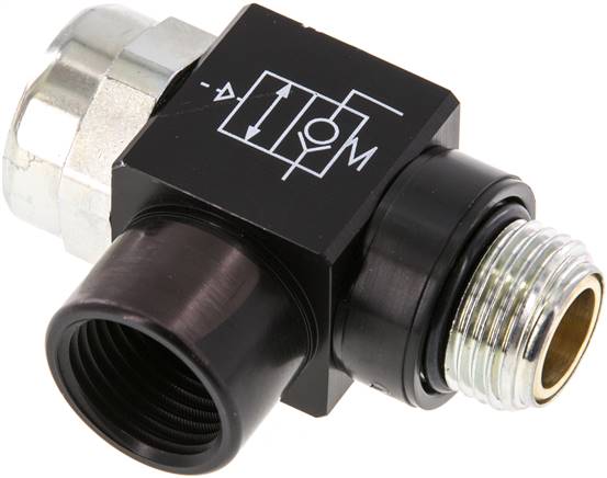 Stoppverschraubung ohne Handnotbetätigung, G 1/2" (IG/AG)