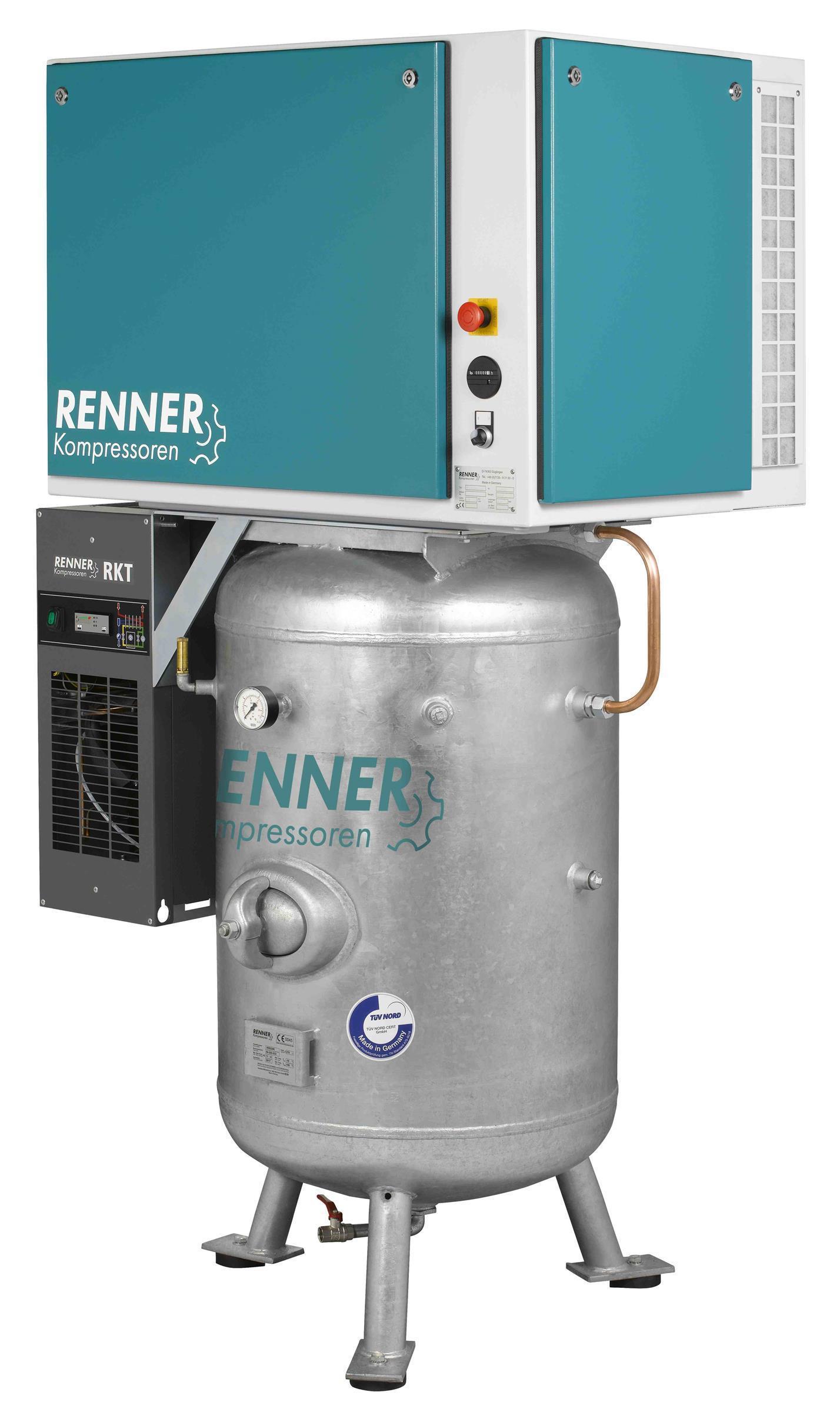 RENNER RIKO H 960/270 ST-S-KT Industrie-Kolbenkomp. 15 bar - Kältetrockner, Behälter