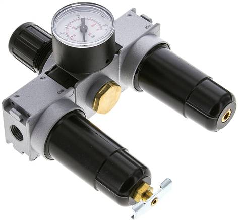 MULTIFIX Wartungseinheit (0), 3-tlg., G 1/4", 0,5 - 10 bar, Metallbehälter