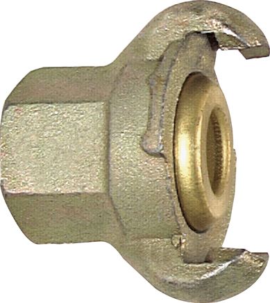Kompressorkupplung Rp 1/2"(IG), Stahl verzinkt, Dichtung Messing