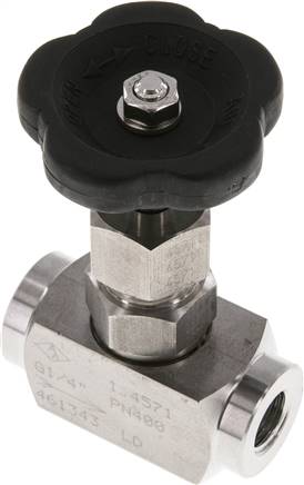 Nadel-Absperrventil, 1.4571, G 1/4", 0 bis 400bar