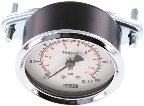 Einbaumanometer, 3-kant-Frontring, 63mm, 0 - 0,6 bar