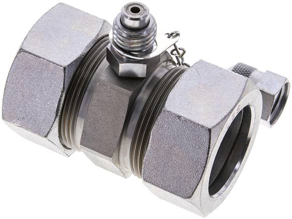 Messanschluss M16x2, 35 L (M45x2)-HD-Verschraubung, Stahl verzinkt