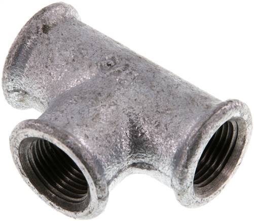 T-Stück Rp 3/8" (IG), Temperguss verzinkt