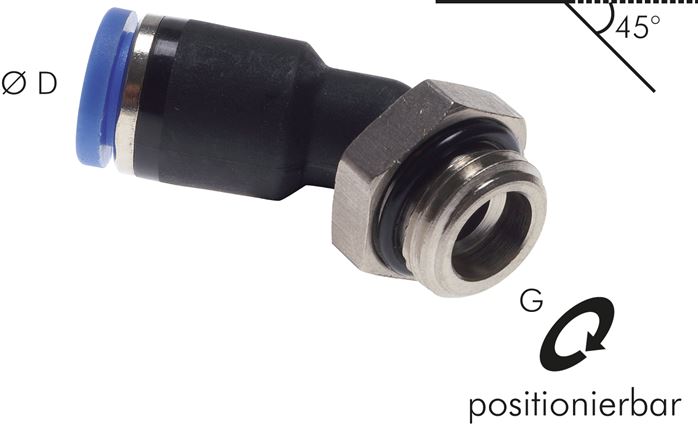 45°-Steckanschluss M 5-6mm, IQS-Standard