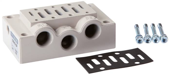 Anschlussplatte ISO 5599-1 Größe 1, G 3/8"