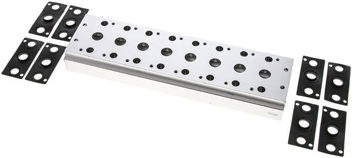 Mehrfachanschlussplatte (8-fach) für 5/2-Wege & 5/3-Wege Ventile zu V 53-8