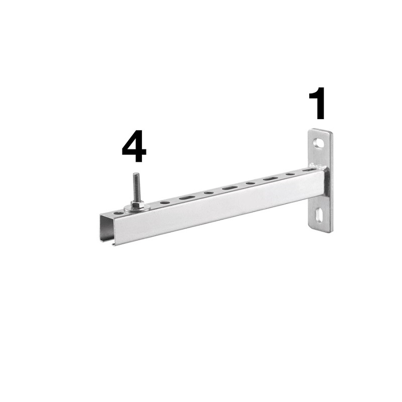 PREVOST-TRÄGERKONSOLE Bezeichnung = Länge: 420 mm max. Belastung über die gesamte Länge verteilt : 5