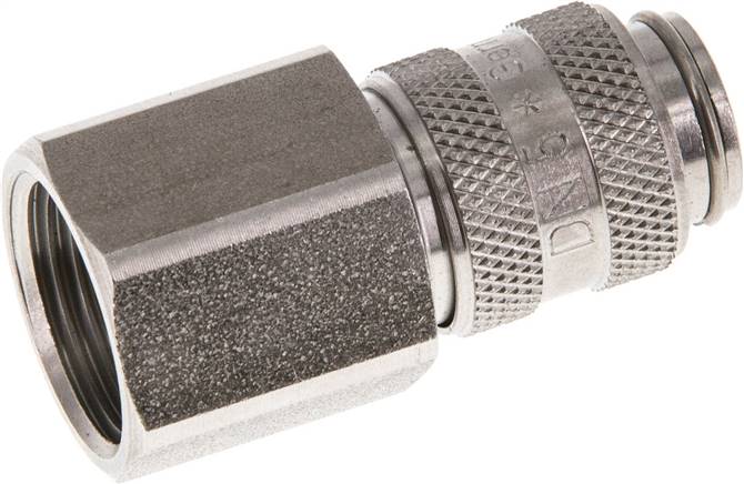 Schnellkupplung (NW5) G 3/8"(IG), Edelstahl, für Stecker beidseitig absperrend