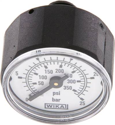 Mini-Manometer, 27mm, 0 - 25bar, R 1/8"