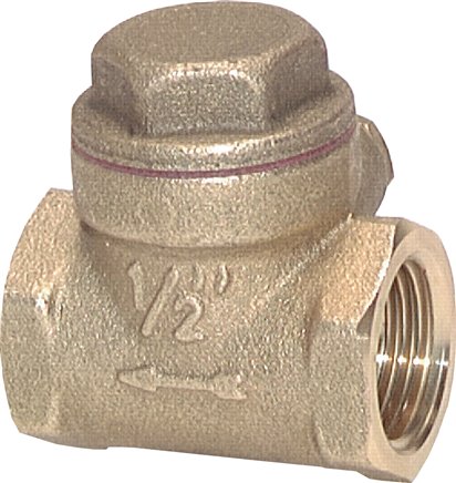 Rückschlagklappe G 2", PN 10, Messing, metallisch dichtend