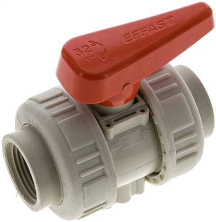 Kugelhahn, PP-H / FKM, Rp 1" (Industrieausführung)