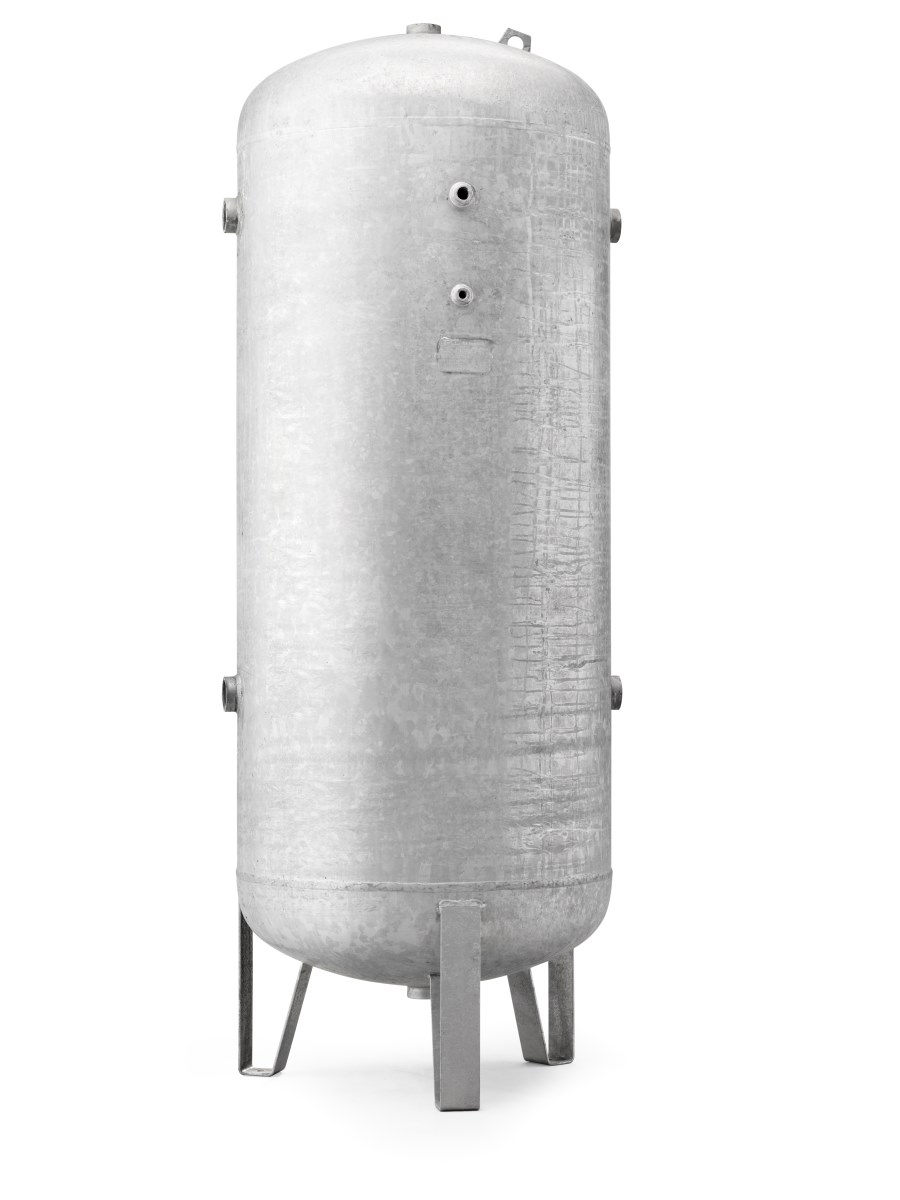 Druckluftbehälter 1000 lt, 11,5 bar, Stahl verzinkt, PED, mit Armaturensatz