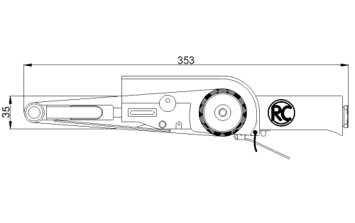 Rodcraft Bandschleifer 20mm (7156)