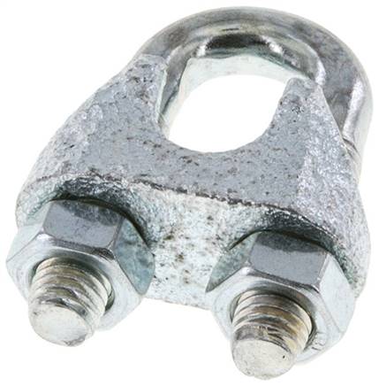 Drahtseilklemme f. 11,0mm Seil, M 8, B=20, Stahl verzinkt