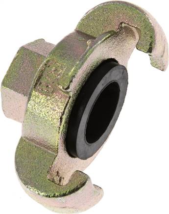 Kompressorkupplung Rp 3/8"(IG), Stahl verzinkt, Dichtung NBR