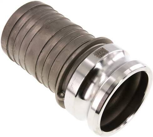 Kamlock-Stecker (E) 75 (3")mm Schlauch, Edelstahl (1.4408)