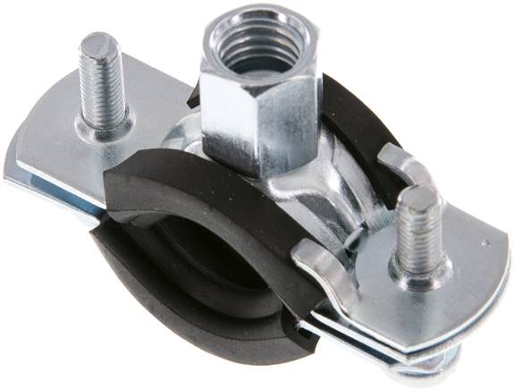 Rohrschelle 15 - 19mm,Stahl verzinkt mit Einlage, FISCHER