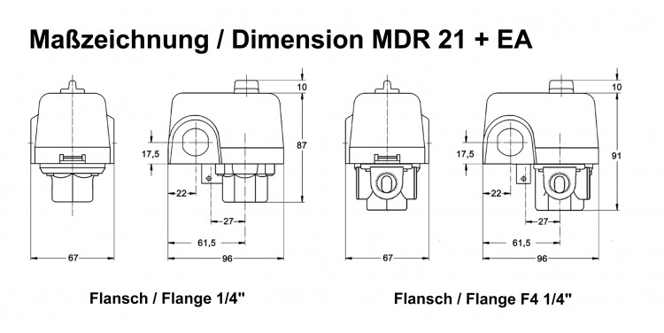 Condor Druckschalter MDR 21-EA/6 MDR 21/6-EA 212218