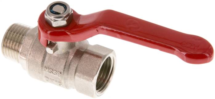 Messing-Kugelhahn, Eco-Line, R 1/2" / Rp 1/2", 0 bis 25bar -Eco-Line