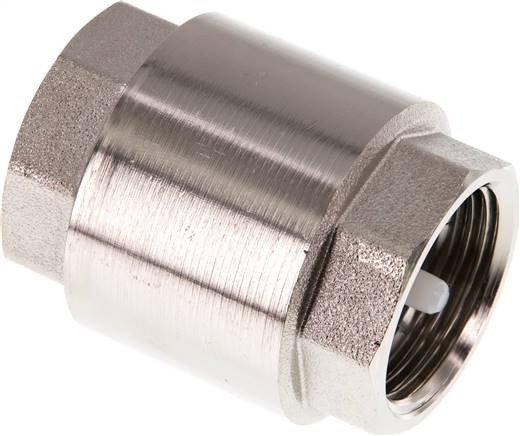 Rückschlagventil (leicht), G 1", PN 12, Messing vernickelt