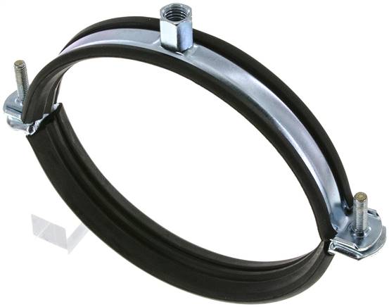 Rohrschelle 130 - 137mm,Stahl verzinkt mit Einlage, FISCHER