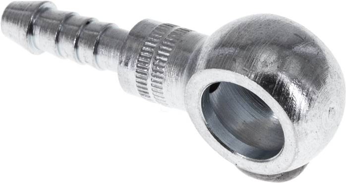 Schlauchnippel 10mm Ring, 4 - 5mm, Stahl verzinkt
