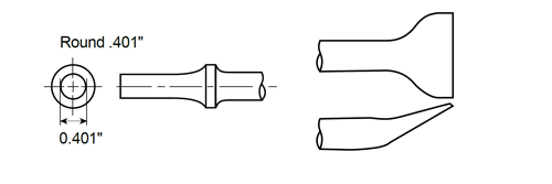 Chicago Pneumatic Gekröpfter Meissel A046063