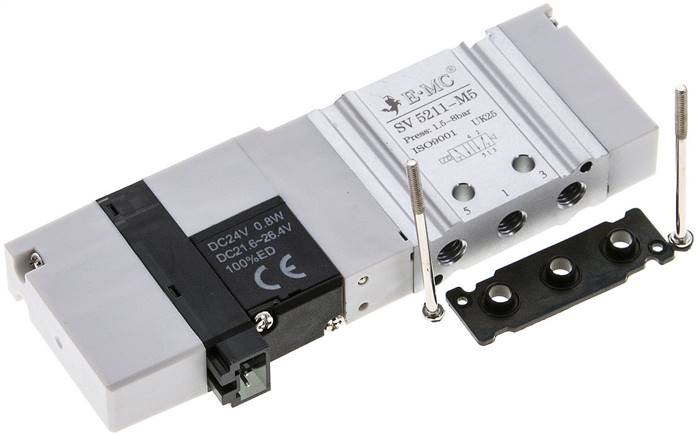 Magnetventil für S1V, 5/2-Wege mit Luftfederrückstellung (monostabil) Typ SV 5211-M5