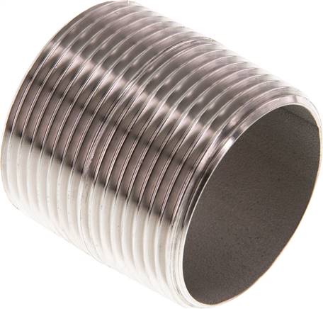 Rohrdoppelnippel R 1-1/4"-40mm, 1.4571