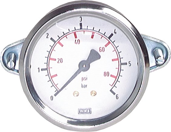 Einbaumanometer, 3-kant-Frontring, 63mm, 0 - 10 bar