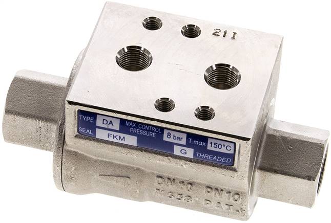 Sperrventil, doppeltwirkend, FKM-Dichtung (-20°C bis max. +150°C), G 3/8", Messing